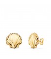 Boucles d'oreilles coquillage or jaune 18K