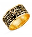 Anello Ave Maria Oro 18kt Smalto nero