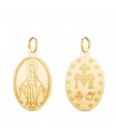 Pendentif Marie Miraculeuse Or 18K 23mm