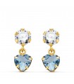 Boucles d'oreilles femme Marbella Or 18K aigue-marine