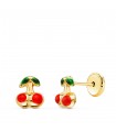 Boucles d'oreilles fille or 18K cerises