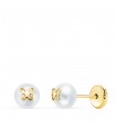 Orecchini in oro 18kt Pearl & Butterfly 5mm