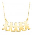 Collier personnalisable 5 silhouettes Or 18K