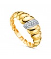 Anello Croissant oro bicolore 18kt