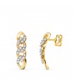 Boucles d'oreilles Chaîne 2 Ors 18K