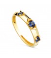 Anello Citadelle Oro 18kt Pietre blu