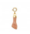 Charm Mano rosa pallido oro 18kt 17mm