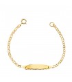 Bracciale targhetta Bimbi 11,5 cm Traversino Oro 18 K