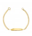 Bracciale targhetta Bimbi 12 cm Grumetta oro 18 Kt