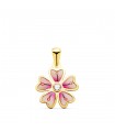 Pendentif Fille Hawai Or 18K Fleur 11 mm