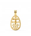 Pendentif Croix Caravaca Or 18 K 23 mm Entouré