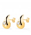 Boucles d'oreilles Gouttes zircones Or 18K