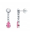 Boucles d'oreilles mariée Symphonia Or blanc 18K rose