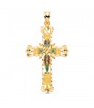 Croix Filigrane Vitrail Or Jaune 18K 44mm