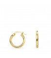 Pendientes aro hueco Oro amarillo 18K 14mm