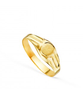 Sello Yume oro amarillo 18 kilates. Sellos para bebé y anillos para el dedo meñique de mujer.