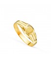 Anello chevalier Yume Oro giallo 18 carati