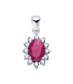 Pendentif Sybil Or 18K Rubis et Diamants