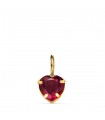 Pendentif coeur rouge Or 18K 6mm