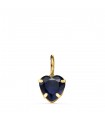 Ciondolo cuore blu Oro 18Kt 6mm