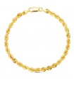 Bracciale oro 18 carati corda 20 cm