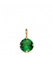 Pendentif zircone verte Or 18K 6mm