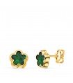 Pendientes Mystic flor Oro 18K 7mm