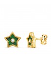 Pendientes Mystic estrella Oro 18K 9mm