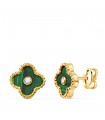 Pendientes Mystic trébol Oro 18K 9mm