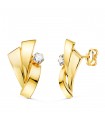 Pendientes Bandas Nauplia Oro Amarillo 18K