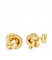 Boucles d'oreilles nœud grecques Or 18 K 9,5 mm