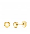 Boucles d'oreilles de cœurs Oro 18 K 5 mm