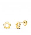 Clous d'oreilles Tiana en or 18 K 6 mm Fleur