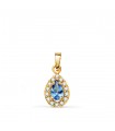 Pendentif Haya Or 18K Goutte bleue