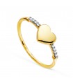 Anillo personalizado Corazón 18K Bicolor