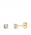 Pendientes Alina 3 mm Oro amarillo 18 Kt