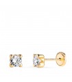 Clous d'oreilles Alina 4 mm Or jaune 750