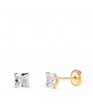 Boucles d'oreilles Oslo 18K 4 griffes 3,5mm