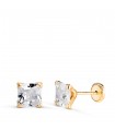 Boucles d'oreilles Oslo 18K 4 griffes 6mm