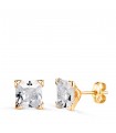 Boucles d'oreilles Oslo 18K 4 griffes 7mm