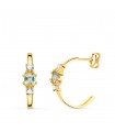 Pendientes aros Paradise Oro 18K Topacio