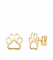 Boucles d'oreilles Empreinte de chien Or jaune 18K