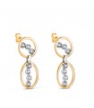 Boucles d'oreilles pendantes Isabella 2 Ors 18K