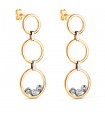 Boucles d'oreilles pendantes Irene 2 Ors 18K