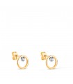 Boucles d'oreilles Irma Or bicolore 18K