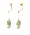 Boucles d'oreilles Or 18K Gamora pierres vertes