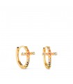 Pendientes Aros Missy Cruz Oro 18K 11mm