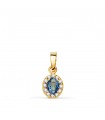 Ciondolo donna Bruma azzurro oro 18kt