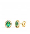 Pendientes mujer Bruma topacio paraiba oro 18k