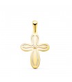 Pendentif Croix Nacre 20mm Or Jaune 18K